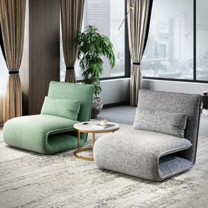 Sofa, Lazy Sofa, Bedroom Floor Sofa, Balcony Reading Chairs for Adults, Portable Sofa Recliner Chair, for Bedrooms Living Room - Image 3