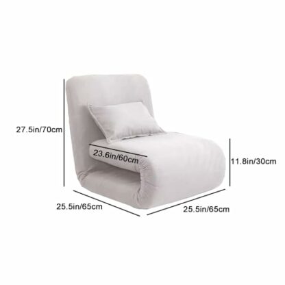 Sofa, Lazy Sofa, Bedroom Floor Sofa, Balcony Reading Chairs for Adults, Portable Sofa Recliner Chair, for Bedrooms Living Room - Image 4