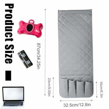 Sofa Remote Control Holder Armchair Caddy - Non-Slip Couch Armrest Organizer with Multiple Pockets - Durable, Easy to Install - Ideal for TV Remotes, Magazines, Phones, and Accessories - Perfect Home - Image 3