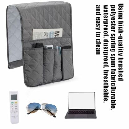 Sofa Remote Control Holder Armchair Caddy - Non-Slip Couch Armrest Organizer with Multiple Pockets - Durable, Easy to Install - Ideal for TV Remotes, Magazines, Phones, and Accessories - Perfect Home - Image 4