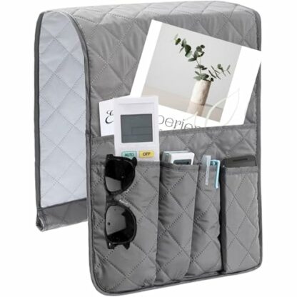 Sofa Remote Control Holder Armchair Caddy - Non-Slip Couch Armrest Organizer with Multiple Pockets - Durable, Easy to Install - Ideal for TV Remotes, Magazines, Phones, and Accessories - Perfect Home - Image 2