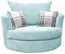 Sofas and More Large Swivel Round Cuddle Chair Fabric