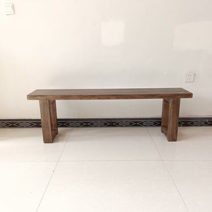 SEIFE Indoor Bedroom Bed End Stool，farmhouse bench for dining room table，Walnut Multifunctional Footstools chair ，Solid Wood farmhouse Bench Foot ，Kitchen, dining room, foot of bed - Image 4