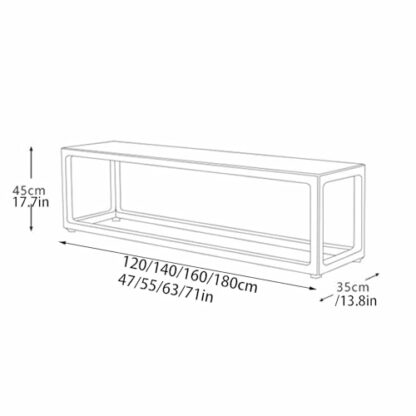 Rustic Solid Wood Entryway Bench Vintage Elm Finish 47 Inch Long Seat for Kitchen Living Room Bedroom Tea Room Balcony Farmhouse Style Indoor Furniture - Image 3