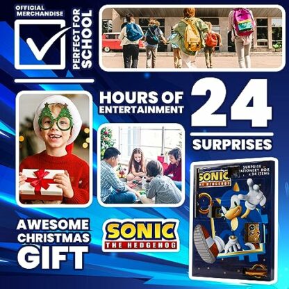 Sonic The Hedgehog Advent Calendar 2024 for Kids and Teenagers, Stationery Keychains Bracelet 4 Sonic The Hedgehog Advent Calendar 2024 for Kids and Teenagers, Stationery Keychains Bracelet - Image 4
