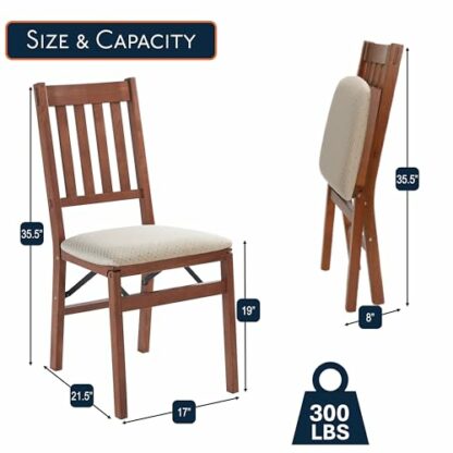 Stakmore Arts and Craft Folding Chair Finish, Set of 2, Fruitwood - Image 4