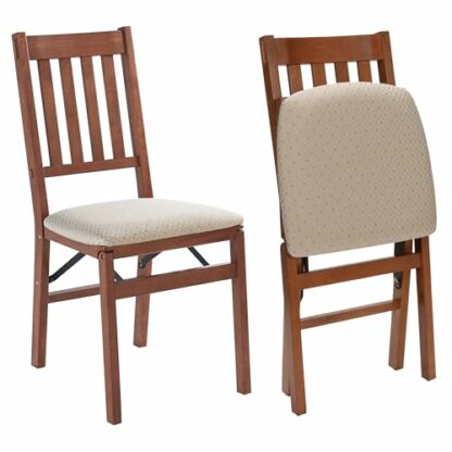 Stakmore Arts and Craft Folding Chair Finish, Set of 2, Fruitwood - Image 2