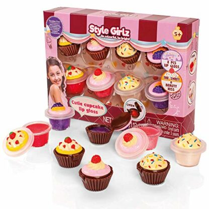 Style Girlz Cosmetics Kids Lip Balm - Set of 8 Cupcake Lip Gloss For Girls - Girls Lip Balm Make-up Set - Image 2