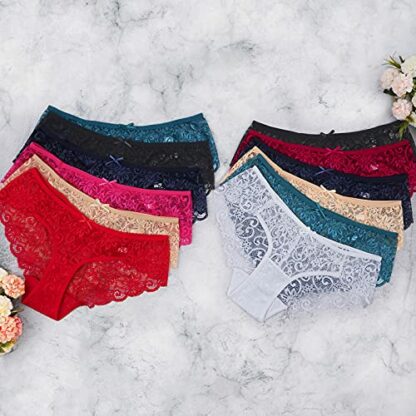 Sunm Boutique Multipack Women Lace Briefs Ultra Thin Lace Panties Sexy Underwear Low Rise Soft Bikini 3 Sunm Boutique Multipack Women Lace Briefs Ultra Thin Lace Panties Sexy Underwear Low Rise Soft Bikini - Image 3