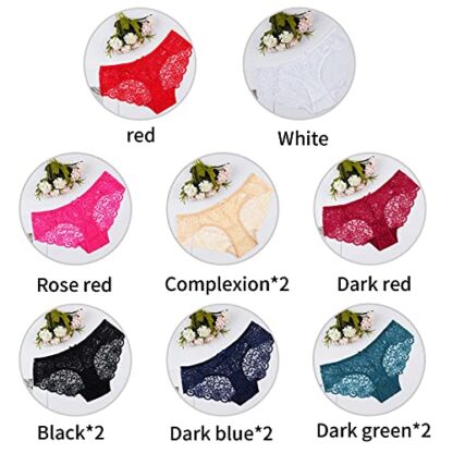 Sunm Boutique Multipack Women Lace Briefs Ultra Thin Lace Panties Sexy Underwear Low Rise Soft Bikini 4 Sunm Boutique Multipack Women Lace Briefs Ultra Thin Lace Panties Sexy Underwear Low Rise Soft Bikini - Image 4