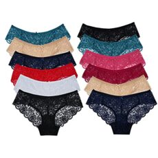 Sunm Boutique Multipack Women Lace Briefs Ultra Thin Lace Panties Sexy Underwear Low Rise Soft Bikini