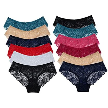 Sunm Boutique Multipack Women Lace Briefs Ultra Thin Lace Panties Sexy Underwear Low Rise Soft Bikini 2 Sunm Boutique Multipack Women Lace Briefs Ultra Thin Lace Panties Sexy Underwear Low Rise Soft Bikini - Image 2