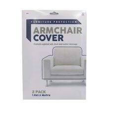 Sunrise Packaging Strong Armchair Covers (2 Covers) - Furniture Protection- Dust Protector - Waterproof Polythene Storage Bag Universal Fit for Armchairs