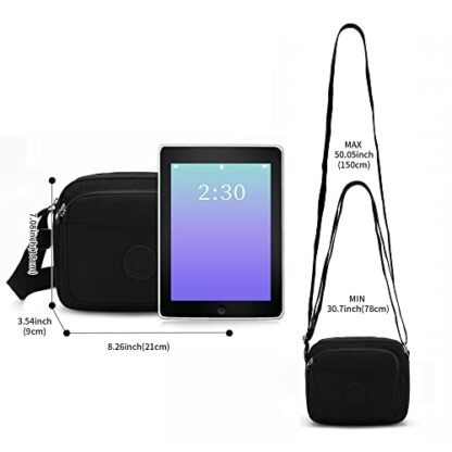 TESELOR Crossbody Bag for Women with Multiple Pockets Girls Small Shoulder Bag Phone Bag Waterproof with Adjustable Strap for Travel Shopping Outing Work Strolling - Image 3