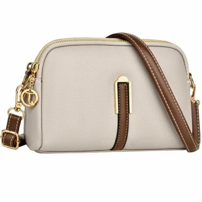 TEUEN Small Crossbody Bag for Women, Leather Handbags,Ladies Phone Bag with Adjustable Wide Strap, Fashion Shoulder Bags with Zip for Shopping Travelling Work City Walks 2 TEUEN Small Crossbody Bag for Women, Leather Handbags,Ladies Phone Bag with Adjustable Wide Strap, Fashion Shoulder Bags with Zip for Shopping Travelling Work City Walks - Image 2