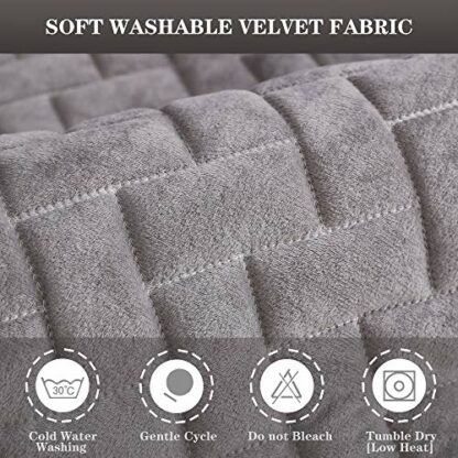 TEWENE Sofa Cover Sectional Couch Covers Anti-Slip Sofa Slipcover for Dogs Cats Pet Love Seat Recliner Living Room Light Grey 36''x94''(Only 1 Piece/Not All Set) - Image 4