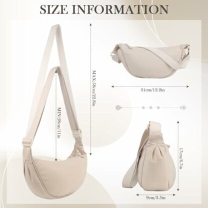 TIECHI Crescent Cross Body Bag Women, Small Bags for Women with Adjustable Strap, Nylon Handbags & Shoulder Bags Chest Bag for Travel Daily Use - Image 4