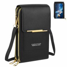TIECHI Crossbody Phone Bag for Women, Leather Anti Theft Crossbody Bag Women with Adjustable Long Strap, Card Blocking Travel Wallet Handbags for Holiday Essentials Shopping Dating Daily
