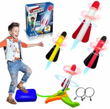 TODARRUN Foam Rocket Launcher For Kids Age 3 4 5 6 7 8+, Fun Catapult Rocket Toys Boys Toys Age 3-12 Girls Gift Rocket Kids Outdoor Toys - Image 2