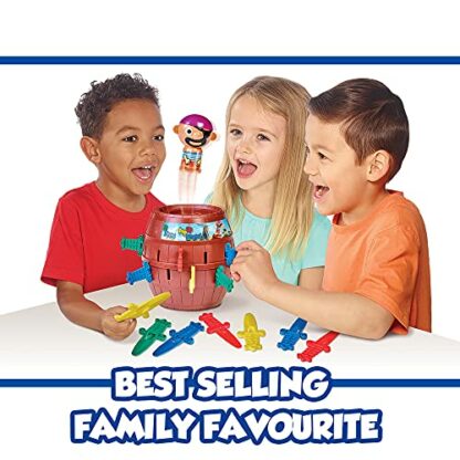 TOMY Pop Up Pirate Classic Children's Action Board Game, Family and Preschool Kids Game for Children 4, 5, 6, 7, 8 Year Old Boys Girls Adults,Packaging may vary, Wood - Choc Brown 4 TOMY Pop Up Pirate Classic Children's Action Board Game, Family and Preschool Kids Game for Children 4, 5, 6, 7, 8 Year Old Boys Girls Adults,Packaging may vary, Wood - Choc Brown - Image 4