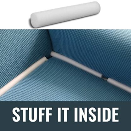 TUAKIMCE Foam Stick for Stretch Sofa Slipcover, Fix Non-Slip Foam Stick for Sofa Cover, Furniture Protector Seam Strip for Stretch Couch Covers - Image 4