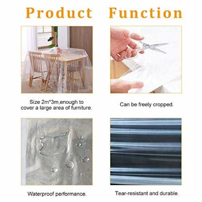 TUAKIMCE Plastic Sofa Cover Furniture Cover Couch Cover Heavy Duty Waterproof Sofa Protection Cover Sofa Plastic for Sofa Moving Sofa Protector Cover for Sofas, Bed,Couch,Ground, 3 TUAKIMCE Plastic Sofa Cover Furniture Cover Couch Cover Heavy Duty Waterproof Sofa Protection Cover Sofa Plastic for Sofa Moving Sofa Protector Cover for Sofas, Bed,Couch,Ground, - Image 3