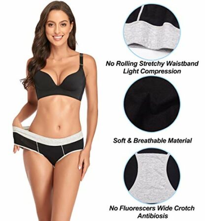 TUTUESTHER Womens Underwear Cotton Knickers Packs Mid Rise Panties Ladies Girls Full Coverage Basic Briefs - Image 4
