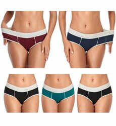TUTUESTHER Womens Underwear Cotton Knickers Packs Mid Rise Panties Ladies Girls Full Coverage Basic Briefs