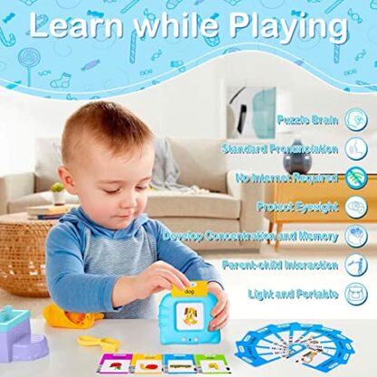 Talking Flash Cards Early Educational Toys for 2 3 4 5 6 Year Old Baby Boys Girls, Preschool Learning Reading Machine with 224 Words, Montessori Interactive Gift for Kids Toddlers - Image 4
