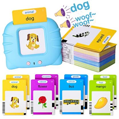 Talking Flash Cards Early Educational Toys for 2 3 4 5 6 Year Old Baby Boys Girls, Preschool Learning Reading Machine with 224 Words, Montessori Interactive Gift for Kids Toddlers - Image 2