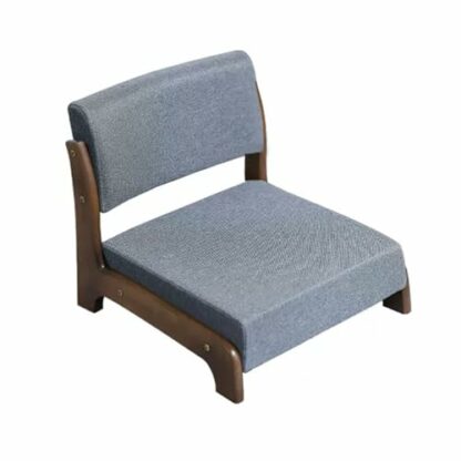 Tatami Chair with Back Support, Meditation Floor Chair Portable Japanese Style Legless Chair Wood Lazy Sofa, Bay Window Balcony Living Room Chair Floor Seat - Image 2