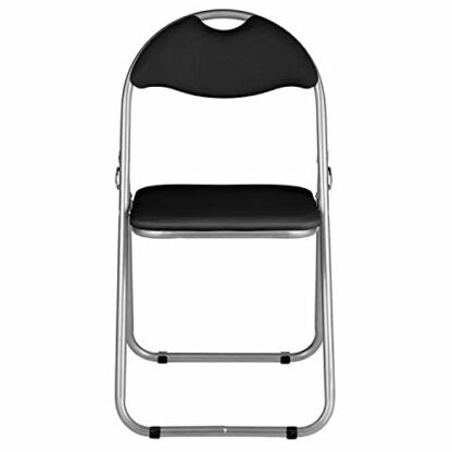 Taylor & Brown Black Padded Folding Chair Back Rest Easy Store for Home, Dining, Office, Computer Desk Chairs, Seating Events - Size 44cm x 45cm x 78cm 4 Taylor & Brown Black Padded Folding Chair Back Rest Easy Store for Home, Dining, Office, Computer Desk Chairs, Seating Events - Size 44cm x 45cm x 78cm - Image 4