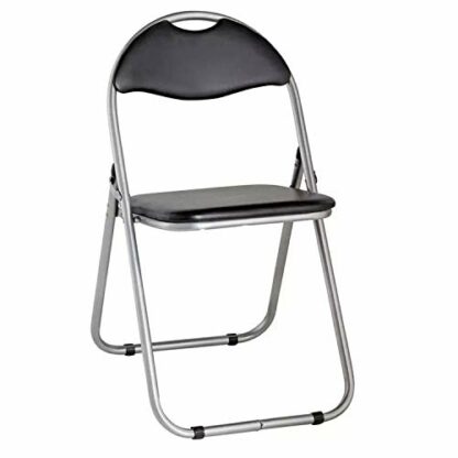 Taylor & Brown Black Padded Folding Chair Back Rest Easy Store for Home, Dining, Office, Computer Desk Chairs, Seating Events - Size 44cm x 45cm x 78cm 2 Taylor & Brown Black Padded Folding Chair Back Rest Easy Store for Home, Dining, Office, Computer Desk Chairs, Seating Events - Size 44cm x 45cm x 78cm - Image 2