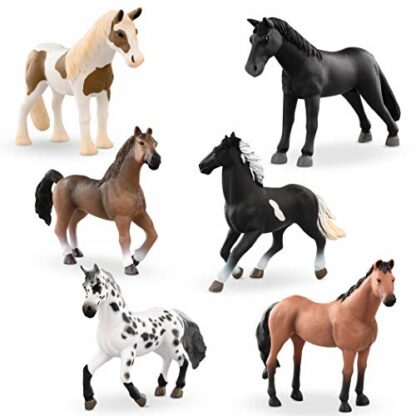 Terra by Battat AN6118BZ Terra 6 Pferde Figuren – Araber, Pinto, Tinker und mehr – Realistische Tierfiguren Set - Image 2