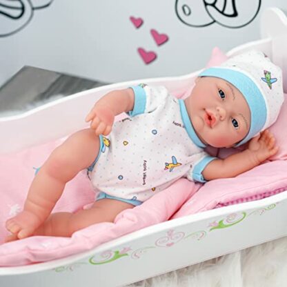 The Magic Toy Shop Bibi Doll - 14" Anatomically Correct Soft Vinyl Lifelike New Born Realistic Baby Girl Boy Doll - Image 3