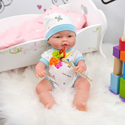The Magic Toy Shop Bibi Doll - 14" Anatomically Correct Soft Vinyl Lifelike New Born Realistic Baby Girl Boy Doll - Image 4