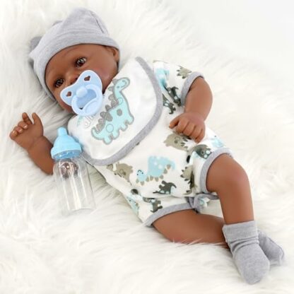 The Magic Toy Shop Bibi Doll - 17" Realistic Reborn Handmade Sleeping/Open Eyes Baby Girl Boy Doll with Pacifier and Milk Bottle 4 The Magic Toy Shop Bibi Doll - 17" Realistic Reborn Handmade Sleeping/Open Eyes Baby Girl Boy Doll with Pacifier and Milk Bottle - Image 4
