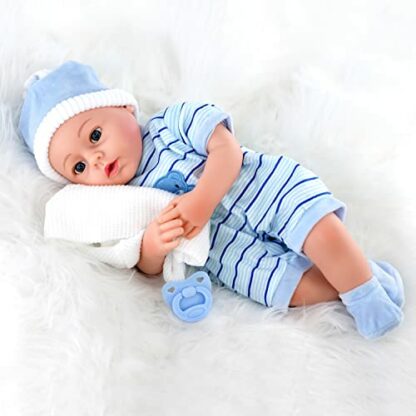 The Magic Toy Shop Bibi Doll - 18" Lifelike Large Size Soft Bodied Baby Doll Girls Boys Toy Dolly With Sounds and Comforter - Image 3