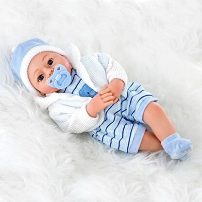 The Magic Toy Shop Bibi Doll - 18" Lifelike Large Size Soft Bodied Baby Doll Girls Boys Toy Dolly With Sounds and Comforter - Image 4