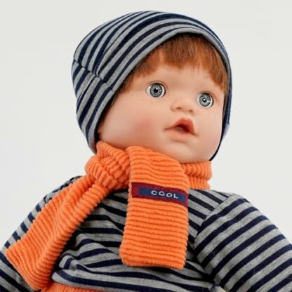The Magic Toy Shop Bibi Doll - 18" Realistic Lifelike Sleeping Soft Body Ginger Hair Baby Doll with Freckles, Dummy & Baby Sounds - Image 3