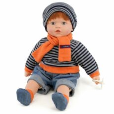 The Magic Toy Shop Bibi Doll - 18" Realistic Lifelike Sleeping Soft Body Ginger Hair Baby Doll with Freckles, Dummy & Baby Sounds