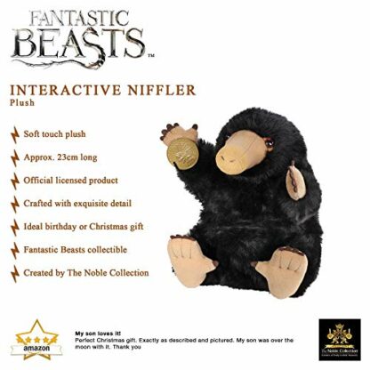The Noble Collection Fantastic Beasts Interactive Niffler Plush - Officially Licensed 9in (23cm) Makes Cute Sounds - Electronic Plush Toy Dolls Gifts 4 The Noble Collection Fantastic Beasts Interactive Niffler Plush - Officially Licensed 9in (23cm) Makes Cute Sounds - Electronic Plush Toy Dolls Gifts - Image 4