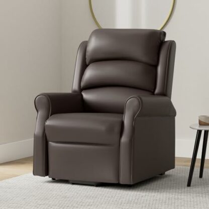 The Perth - Dual Motor Riser Recliner Mobility Chair in Plush Faux Leather - Image 3
