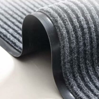 The Shopfitting Shop Heavy Duty Carpet Entrance Mat 1.5m x 1.0m Anthracite Grey Ribbed Commercial Scrapper Doorway Foyer Matting for Reception Lobby None Slip Industrial flooring 150cm x 100cm - Image 4