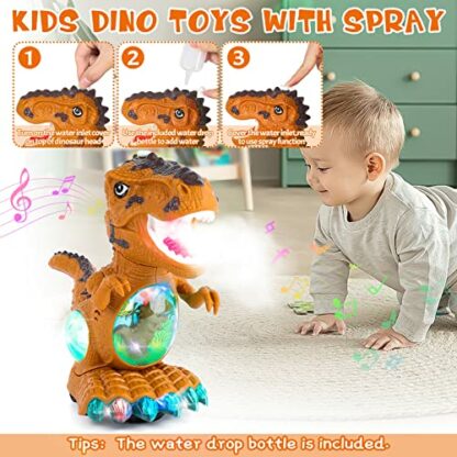 Thedttoy Baby Toys Touch & Go Musical Light Crawling Dinosaur Toys for Kids Boys Girls, Baby Musical Toy Gifts for Toddler - Image 4
