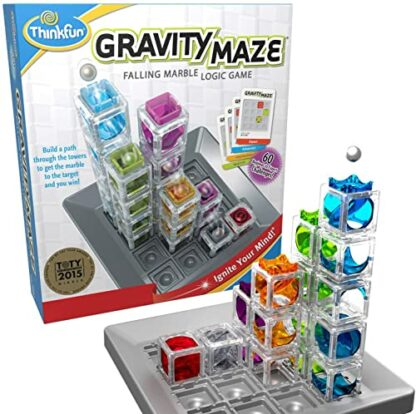 ThinkFun Gravity Maze Falling Marble Challenge Logic Brain Game and STEM Toys for Kids and Adults Age 8 Years Up - Gifts for Children 2 ThinkFun Gravity Maze Falling Marble Challenge Logic Brain Game and STEM Toys for Kids and Adults Age 8 Years Up - Gifts for Children - Image 2