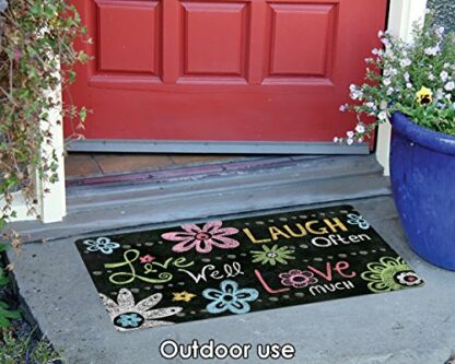 Toland Home Garden Live Laugh Love Chalkboard 18 x 30 Inch Decorative Floor Mat Inspirational Doormat - Image 3