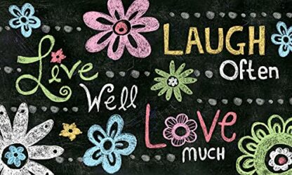 Toland Home Garden Live Laugh Love Chalkboard 18 x 30 Inch Decorative Floor Mat Inspirational Doormat - Image 2