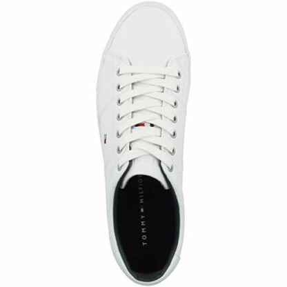 Tommy Hilfiger - Leather Trainers Men - Essential and All-Round Shoes for Men with Cupsoles - Lace-Up Casual Walking Trainers for Men - Classic Style White Shoes - Image 3