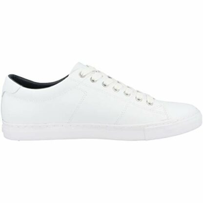 Tommy Hilfiger - Leather Trainers Men - Essential and All-Round Shoes for Men with Cupsoles - Lace-Up Casual Walking Trainers for Men - Classic Style White Shoes - Image 4